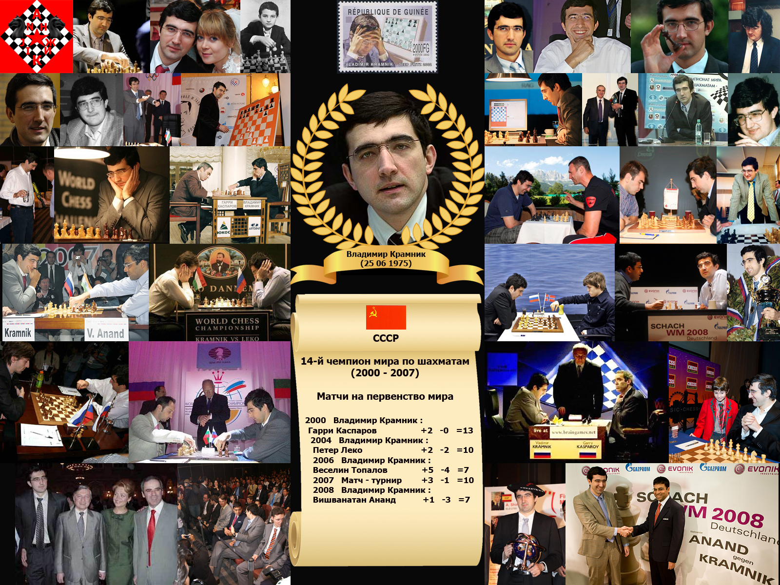 VLADIMIR KRAMNIK. WORLD CHESS CHAMPION